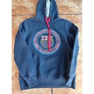 FCB FC Barcelona Hoodie Sweatshirt Size S Blue Red Pullover Nike Soccer